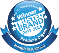 Reader's digest most trusted brand award logo 2017-2025