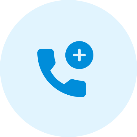 Authorised caller graphical icon of a phone