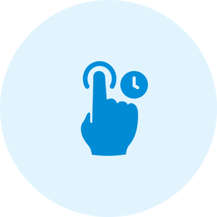 Put your policy on hold during financial hardship graphical icon of a hand pressing a button